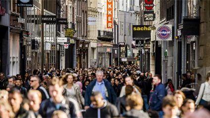 Afbeelding van het centrum van Amsterdamse Afbeelding van het centrum van Amsterdamse