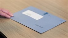 Belasting blauwe envelop